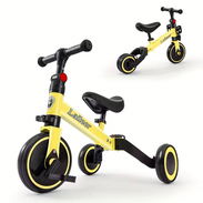 Triciclo para niños 3 en 1. con ruedas traseras plegables. Colores amarillo, azul y Rosa - Img 56651428