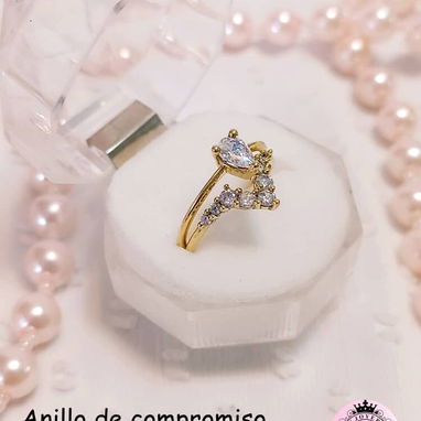 Anillos de compromiso de mujer oro 10k originales calidad garantizada - Img 127555870