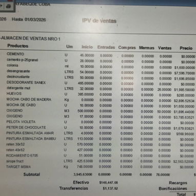 Sistema de Inventarios y ventas - 2/2
