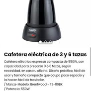 Cafetera eléctrica de 3 y 6 tazas. Nueva - Img 51874924