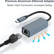 Adaptador  tipo C a Ethernet RJ45 – Velocidad 1000 Mbps - Img 53832306