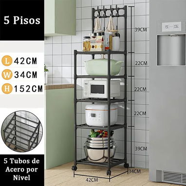 Organizador cinco niveles con ruedas. - Img 123567947