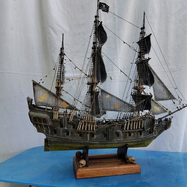 Se vende modelo a escala del famoso barco la Perla Negra de Piratas del Caribe - 7/8