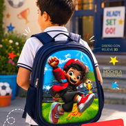 Mochilas pará niños y niñas. Diseño en relieve - Img 57827033