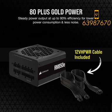 🚨🚨-63987670-Fuente CORSAIR RM850e (850W/70.8A) 80+ Oro, NUEVA en caja🚨🚨 - Img 109629309