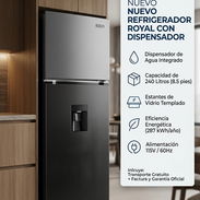 Refrigerador Royal 8.5 pies con Dispensador | $430 USD | Transporte Gratis + Garantía y Estantes de Vidrio - Img 57719383