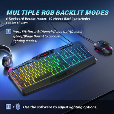 (X)  Combo Gaming Redragon S101 Teclado + Mouse RGB USB con Reposamuñecas  $59.72 - Img 126469212