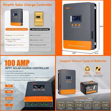 ‼️CONTROLADOR DE CARGA SOLAR DE 60AMP Y 100AMP...VEDADO/53317139‼️ - 2/2