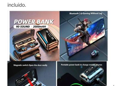 Audifonos inalámbricos + power bank - Img main-image-45686599