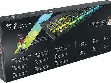 🚓💲140usd ROCCAT Vulcan Pro - Teclado óptico táctil para juegos de PC, interruptor Titan de tamaño completo, con ilumin - Img 66687347