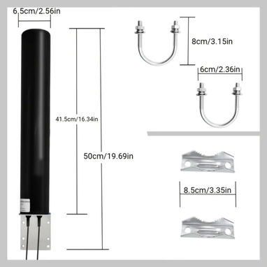 Antena MIMO 4G de "Alto Rendimiento" para router de todo tipo 2 puertos SMA - 3/5