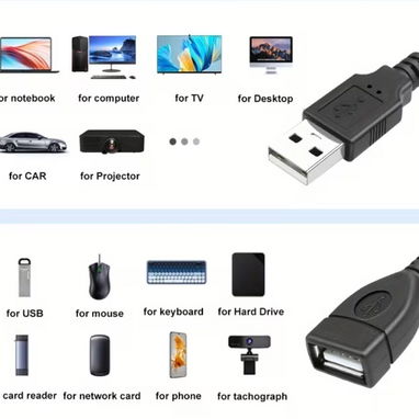 🔌 **¡Cable Extensión USB 2.0 - 50cm- ¡Alarga tu Conexión Sin Perder Señal!** - Img 124517489