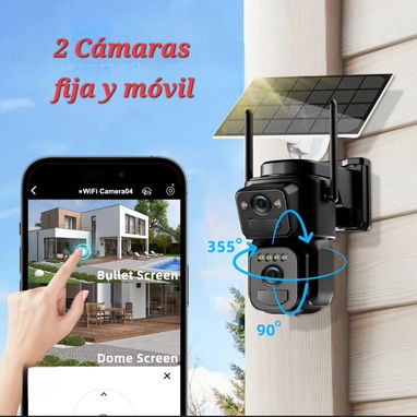 Cámara de seguridad Solar Wifi 2 lentes 8 Mpx - Img 127723350