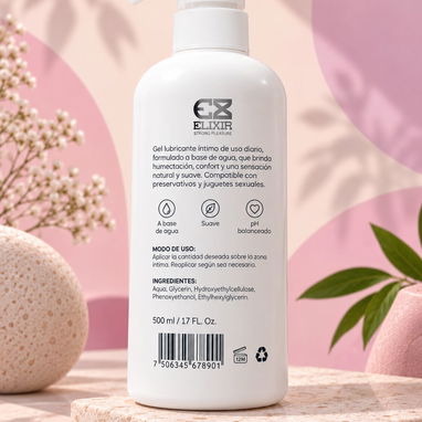 Lubricante íntimo 100% seguro 1/2 litro ph balanceado neutro a base de agua - 3/3