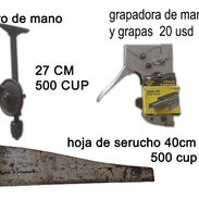 Hoja de serrucho, grapadora y taladro de mano en venta - Img 55683527