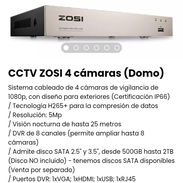 CCTV ZOSI 4 cámaras (Domo). Nuevas a estrenar - Img 51461983