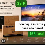 Tv 32pulgada con cajita interna y base  la pared - Img 57528451