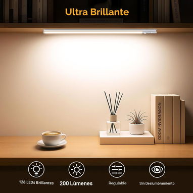 * Lampara Premium con sensor de movimiento e iluminación magnética recargable con 128 LEDs - Img 121469875