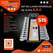🧰 JUEGO 🧰 DE LLAVES COMBINADAS 12 PIEZAS DE LA  8 A 22 MM. TENEMOS MENSAJERÍA CON FACTURA. TL 54833699 - Img 57207708