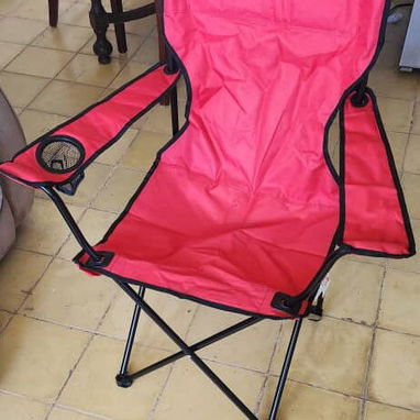 🏖Sillas de playa plegables nuevas, con su bolsa se traslado colores rojo y azul - Img 123295285