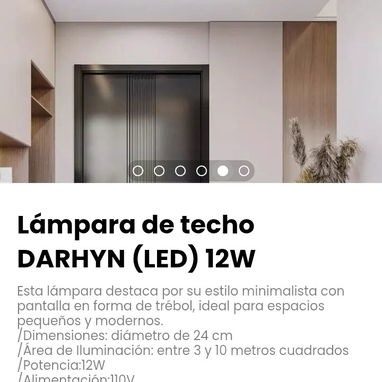 Lámpara de techo DARHYN (LED) 12W. Ideal para espacios pequeños y modernos. - Img 123081809