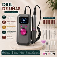 🛍️ Taladro de uñas, drill de uñas recargable 🔑 Código: Tala542 📝 Kit de máquina de taladro eléctrico portátil para uñ - Img 57145769