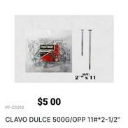 Paquete de Clavos dulces de 500gr, ideales para carpintería - Img 57976632