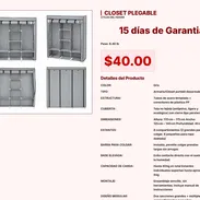 Armario Desarmable Versátil para Ropa Larga y Doblada por $40.00 VPT#-0091 - Img 55251045