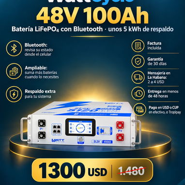 Bateria Wattcycle de 48V/100A. - 2/2