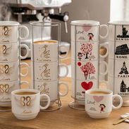 Juego de 4 tazas de café ☕ sin plato - Img 55607041
