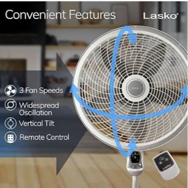 VENTILADOR Lasko De Pedestal. Si Busca un producto de Calidad, este reune todas las características, que pueda desear - 2/2