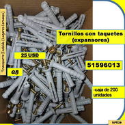 (QB-908) Tornillos con taquetes (expansores))200 unidades).. 25 USD.. ..51596013..Tpte lugares cercanos - Img 57294819