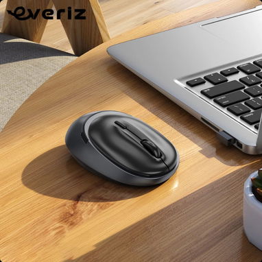Mouse Inalámbrico Bluetooth + 2.4G – Modo Dual – MS116 – EVERIZ 🌐 Color: Black Metal Gray (Gris Oscuro) $9.99 - 6/9
