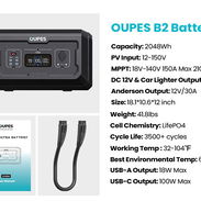 OUPES B2 2048Wh | Batería adicional LiFePO₄ | 2100W Solar | Mega 1/2/3 + Titan 3 | $1200 USD - Img 56901166