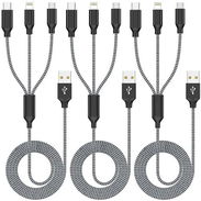 Cable de Carga 3 en 1 Xnewcable — 1.2m, Nylon Trenzado - Img 55538377