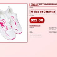 TENIS DEPORTIVOS UNISEX BLANCOS Y ROSADOS . - Img 57104312