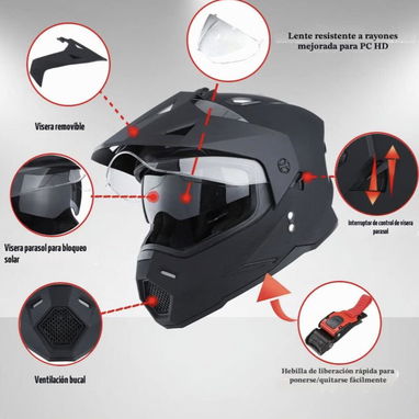 Casco de moto certificado de alta protección - 6/6
