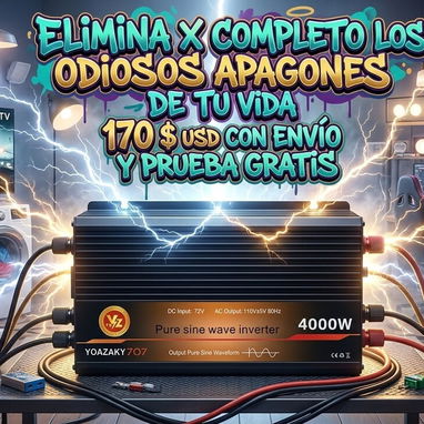 INVERSORES DE CORRIENTE PARA ELIMINAR X COMPLETO DE TU HOGAR TUS APAGONES ONDA PURE 72V/4000W - Img 116442708