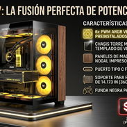 Chasis GAMING Estilo pecera, Vidrio Templado y paneles de madera minimalistas - Img 55625774