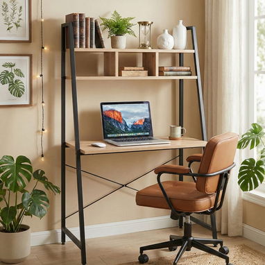 ‼️MESAJERÍA GRATIS‼️ ESCRITORIO CON REPISA INCLUIDA. MESA DE COMPUTADORA CON ESTANTE. ESCRITORIO CON ESTANTE. - Img 113459748