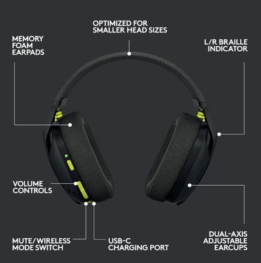 Logitech G 435 LIGHTSPEED inalámbricos y por Bluetooth para gaming micrófonos integrados - Img 85575978
