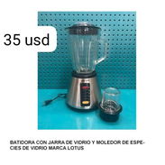 Batidora Lotus con vaso de vidrio y moledor de especies - Img 53955710