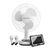 Ventilador recargable con 2 bombillos y panel solar - Img 54497033