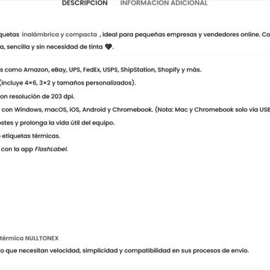 (X) Impresora Térmica de Etiquetas NULLTONEX Y813 – Bluetooth Inalámbrica 4×6 para Envíos - Img 126476570