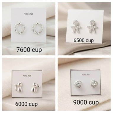 Aretes en Plata Ley 925 ✨ - 7/10