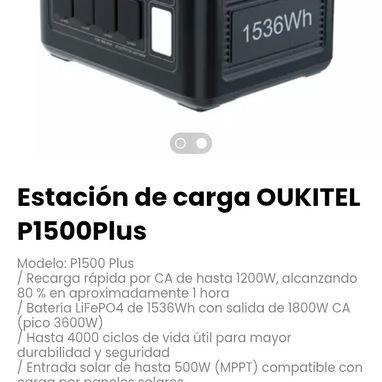 Estación de carga OUKITEL P1500Plus. 13 puertos de salida: 4×AC, 2×USB-C, 4×USB-A, 2×DC, 1×puerto para automóvil - Img 118093194