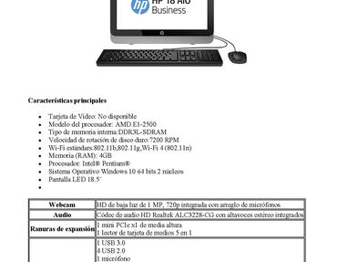 Combo PC todo en uno e impresora a color. HP - Img 60951618