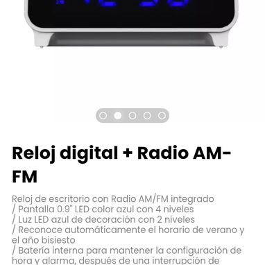 Reloj de escritorio con Radio AM/FM integrado - Img 122011892