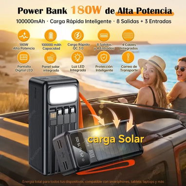 Banco de energía con lámpara y panel alta capacidad y potencia - 2/3
