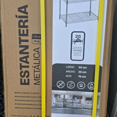 🚧 Estantería metálica con 3 baldas ajustables 7SevenHouse 🚧 - Img 117803215